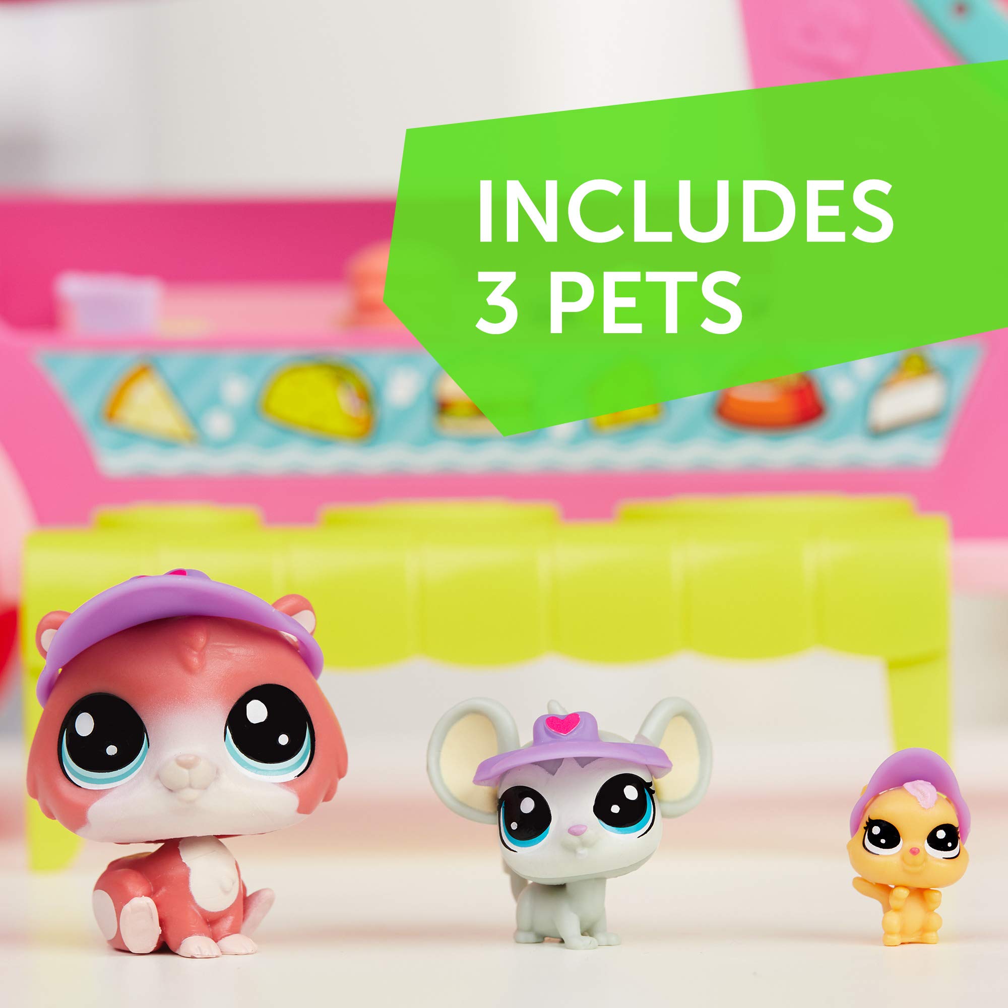 Littlest Pet Shop Tr’eats Truck Playset Toy, Rolling Wheels, Adult Assembly Required (No Tools Needed), Ages 4 and Up