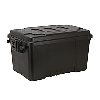 Plano Storage Trunk, Black, Medium, Lockable Storage Box, Airline Approved Sportsman Trunk, Hunting Gear and Ammunition Bin, Heavy-Duty Containers for Camping, 68-Quart