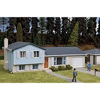 Walthers Cornerstone HO Scale Model Split-Level House, Multi-Colored