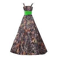Camo Flower Girl Dress Mini Bridesmaid Gowns with Straps