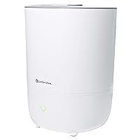 Comfort Zone CZHD55 0.9-Gallon/3.5-Liter Ultrasonic Humidifier with Top Fill Tank, Built-in Aromatherapy Tray, and Color Coded Controls, White
