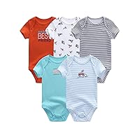 Baby Bodysuit Short Sleeve One-Piece Newborn Baby Clothes for Baby Boy and Girls