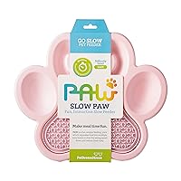 PAW 2-in-1 Slow Feeder Interactive Bowl with Removable Lick Mat - Pink