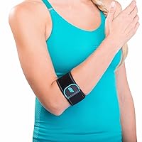 DonJoy Advantage DA161EB01-BLK Golf/Tennis Elbow Lightweight Strap for Golfer's and Tennis Elbow, Adjustable Neoprene Fabric, Right or Left, Fits Most, 7
