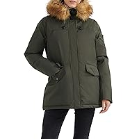 Orolay Women's Winter Down Parka Jacket Thickened Down Coat with Faux Fur Trim Hood