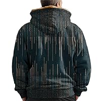 Men's Hoodie Plus Size Sweatshirt Winter Full Zip Heavyweight Fleece Sherpa Lined Warm Jacket Casual Thicken Coat