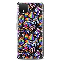 TPU Case Compatible for Google Pixel 8 Pro 7a 6a 5a XL 4a 5G 2 XL 3 XL 3a 4 Soft Love Cute Gay Clear Silicone LGBTQ Design Queer Pride Lightweight Slim fit Rainbow Flexible Print