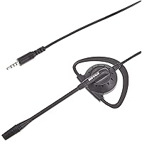 Buffalo BSHSECM105BK Single Ear Hook Headset, 4 Poles