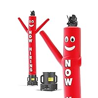 LookOurWay Air Dancers Inflatable Tube Man Set - 7ft Tall Wacky Waving Inflatable Dancing Tube Guy with Weather Resistant Blower for Business Promotion - Now Hiring