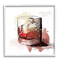 Cherry Liquor Cocktail Glass Framed Wall Art, Design by Alison Petrie