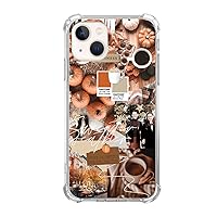 Hippie Autumn Aesthetic Case Compatible with iPhone 14 Plus, Fall Pumpkin Collage Case for iPhone 14 Plus for Teens Men and Women, Trendy Cool TPU Bumper Phone Case Cover