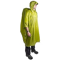 Sea to Summit Ultra-SIL Nano Tarp Poncho 4-in-1 Raincoat, Pack Cover, Groundsheet, and Shelter, Lime