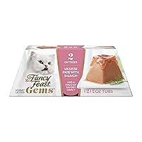 Fancy Feast Gems Pate Cat Food Mousse With Salmon and a Halo of Savory Gravy Cat Food - (Pack of 8) 4 oz. Boxes