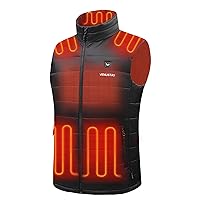Venustas Men's Heated Vest with Battery Pack 7.4V, Ultra-thin Carbon Fiber, Suitable for Winter Outdoor Hunting Skiing