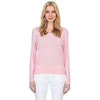 Classic V-Neck Sweater Cashmere Wool Long Sleeve Fashion Pullover for Women