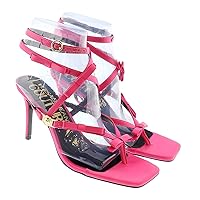 VERSACE JEANS COUTURE Hot Pink Bow Fashion Strappy High Heel Sandals-9 for womens