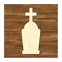 Unfinished Wood Tombstone Shape DIY Blank Unfinished Wood Cutouts Ornament for Kids, Wooden Cutout Art DIY for Bathroom Decoration Halloween Holiday Party Supplies, 3PCS Wooden Wall Table Sign