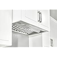 KOBE Range Hoods INX2630SQB-700-3 Insert Range Hood, 30-Inch, Stainless Steel