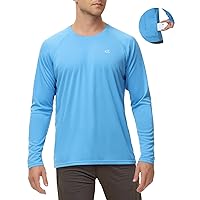Ewedoos UPF 50+ Swim Shirts for Men Long Sleeve Sun Protection Shirts with Pocket UV Fishing Shirts Sun Rash Guard Quick Dry