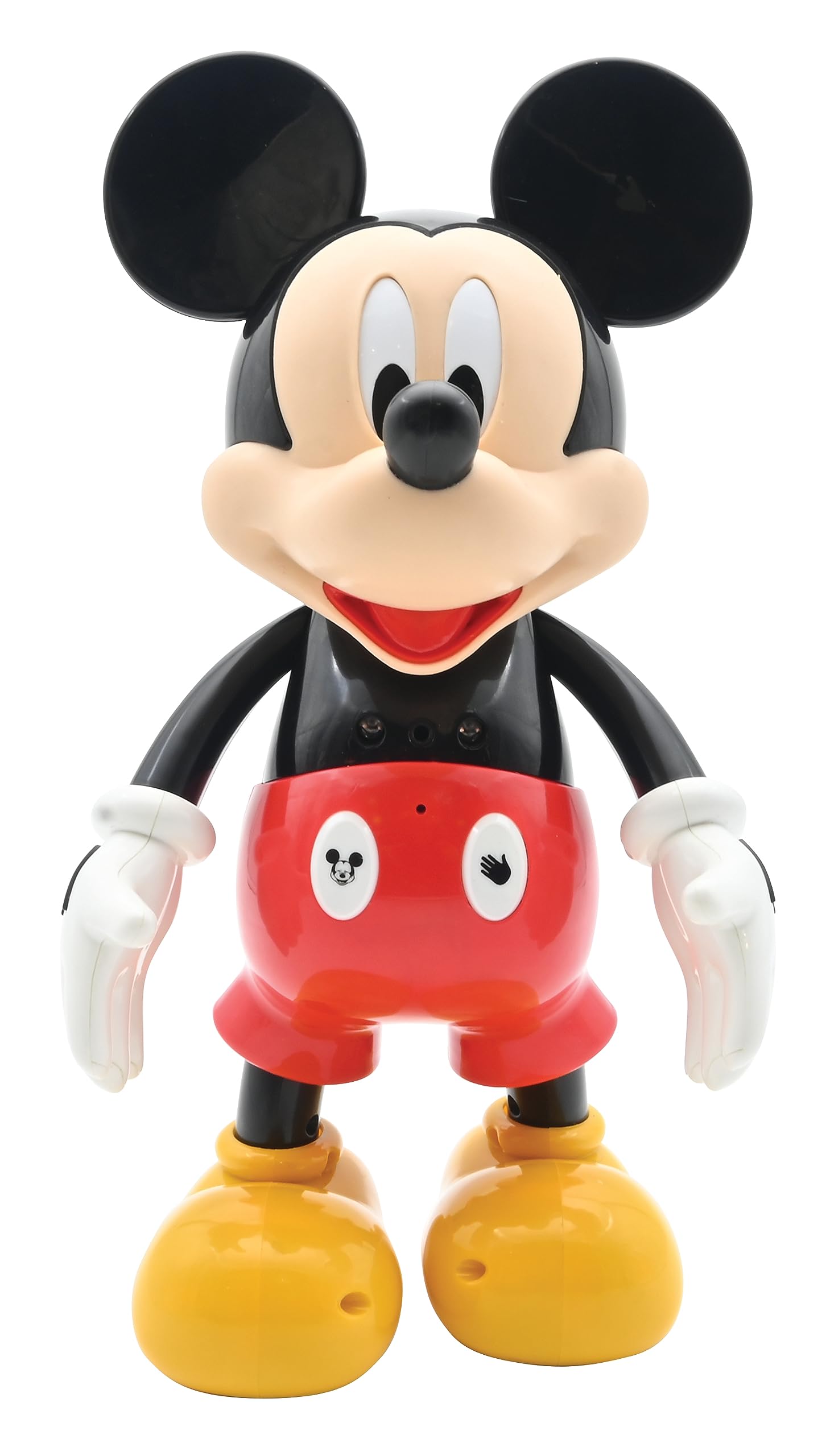 LEXiBOOK - Disney - Bilingual Mickey Robot - English/Spanish, 100 Educational quizzes, Light Effects, Dance, programmable, Articulated, Black/red - MCH01i2