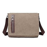 Classic Satchel Bag Crossbody Shoulder Bag for Men Large Capacity Messenger Casual Work Bag 16 Ann Canvas