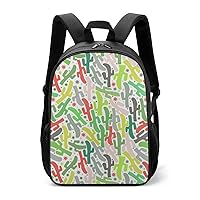 Camo Cactus Unisex Laptop Backpack Lightweight Shoulder Bag Travel Daypack