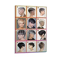 Barbershop Wall Decoration Barbershop Poster Man Hair Poster Salon Poster Women's Short Hair Posters Women's Haircut Posters 22 Canvas Painting Posters And Prints Wall Art Pictures for Living Room Bed