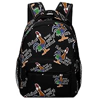 Rooster HEI HEI Spirit Animal Travel Laptop Backpack Casual Hiking Backpack with Mesh Side Pockets for Business Work