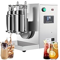 Double Frame Shaking 400r per Minute Stainless Steel Auto Making Machine Electric Milk Tea Shaker, slivery