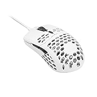 MM710 White Matte 53G Gaming Mouse with Lightweight Honeycomb Shell, Ultralight Ultraweave Cable, Pixart 3389 16000 DPI Optical Sensor
