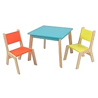 KidKraft Highlighter Children's Modern Table and Chair Set - Bright Colored Wooden Kid's Furniture, Gift for Ages 3-8