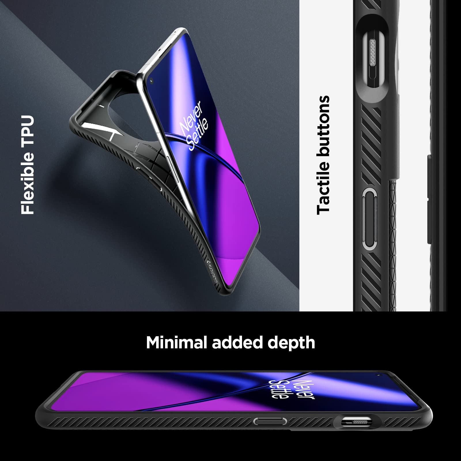 Spigen Liquid Air Armor Designed for OnePlus 11 Case (2023) - Matte Black