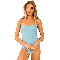 Dippin' Daisy's Astrid One Piece Women's Swimsuit with Full Coverage and Thigh High Cut, Scoop Neck Swimwear with Tie Straps