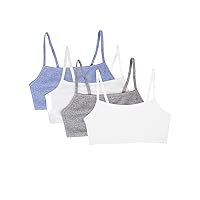 Fruit of the Loom Women's Spaghetti Strap Cotton Pullover Sports Bra Value Pack