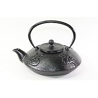 急須きゅうす Japanese Antique 24 Fl Oz Black Fu Lu Shou Xi Chinese Cast Iron Teapot Tetsubin with Infuser
