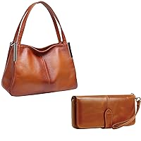 HESHE Women Leather Shoulder Handbags&Heshe Women's Long Wallets Money Clip Card Case Holder