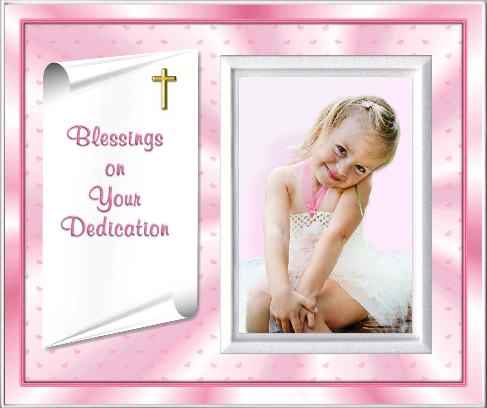 Expressly Yours! Photo Expressions Baby Blessing Dedication Picture Frame Gift Blessings on Your Dedication - Girl