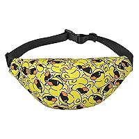 Duck Large Crossbody Fanny Pack Belt Bag With 3 Zipper Pockets, Gifts For Sports Festival Workout Traveling Running Casual Hands Free Waist Pack Wallets Phone Bag