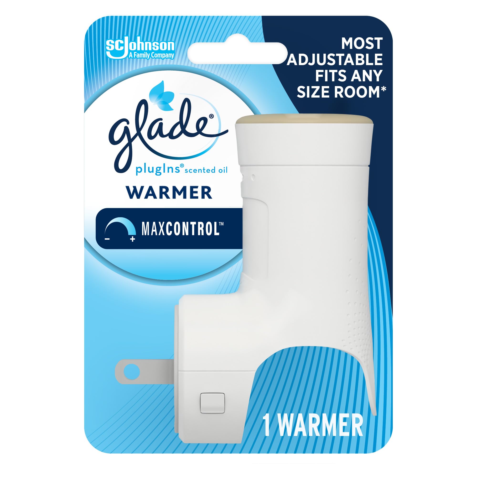 Glade PlugIns Air Freshener Warmer, Scented and Essential Oils for Home and Bathroom, Up to 60 Days on Low Setting
