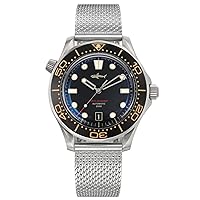 Heimdallr Titanium Case Sea Ghost NTTD Dive Watches for Men, NH35A Movement C3 Luminous Mens Automatic Watches, 200 Meter Water Resistant, Mesh Band