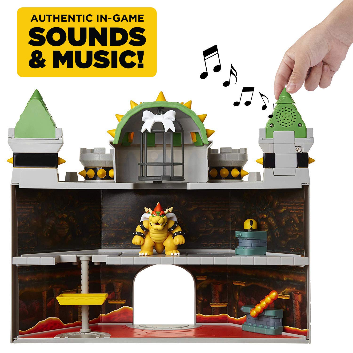 Super Mario 400204 Nintendo Deluxe Bowser's Castle Playset with 2.5
