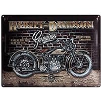 Harley Davidson Motorcycle RED Garage Mancave Retro Metal Tin Sign 12x8" NEW 