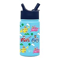 Simple Modern Paw Patrol Kids Water Bottle with Straw Insulated Stainless Steel Toddler Cup for Girls, School | Summit Collection | 14oz, Paw Patrol Adventures