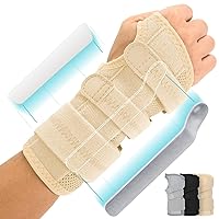 Vive Carpal Tunnel Wrist Brace (Left or Right) - Arm Compression Hand Support Splint - for Men, Women, Kids, Bowling, Tendonitis, Arthritis, Athletic Pain, Sports, Golf - Universal Adjustable Fit