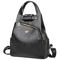 FOXLOVER Genuine Leather Backpack Purses for Women Ladies Fashion Designer Small Travel Bag Mini Daypack