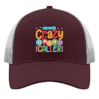 Crazys Bingos Caller Mens Hats Funny Funny Hat for Men Golf Hats Trendy Baseball Hat Women