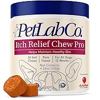 PetLab Co. Itch Relief Chew Pro for Dogs – Omega 3 for Dogs Itch Supplement - Packed with Beneficial Fatty Acids for Healthy Skin – Seasonal Allergies Support