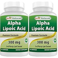 Alpha Lipoic Acid 300 mg 120 Capsules (120 Count (Pack of 2))