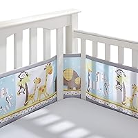 BreathableBaby Breathable Mesh Liner for Full-Size Cribs, Classic 3mm Mesh, Best Friends (Size 4FS Covers 3 or 4 Sides)