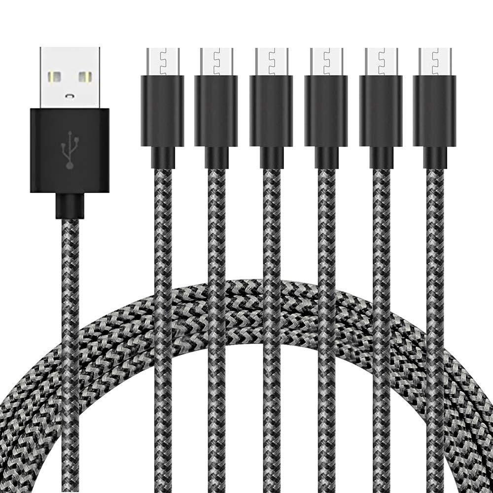 Gopala Micro USB Cable Android Charger [6-Pack 5ft] Nylon Braided Fast Sync&Charging Cord for Android, Samsung, Nexus, LG, HTC, Nokia, Sony, and More